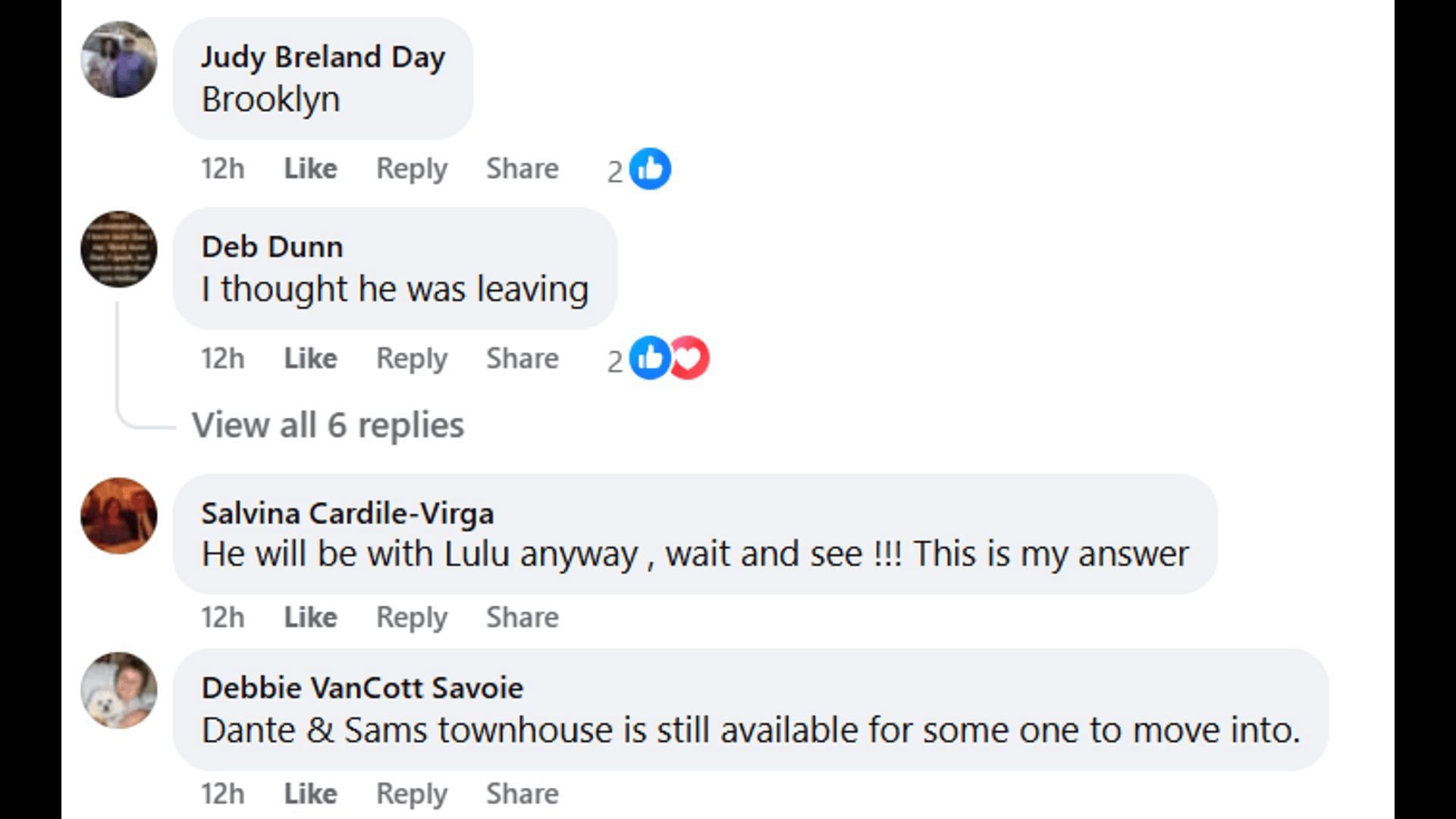More fan reactions sharing their thoughts about Dante (Image via Facebook/General Hospital Fans - Official)